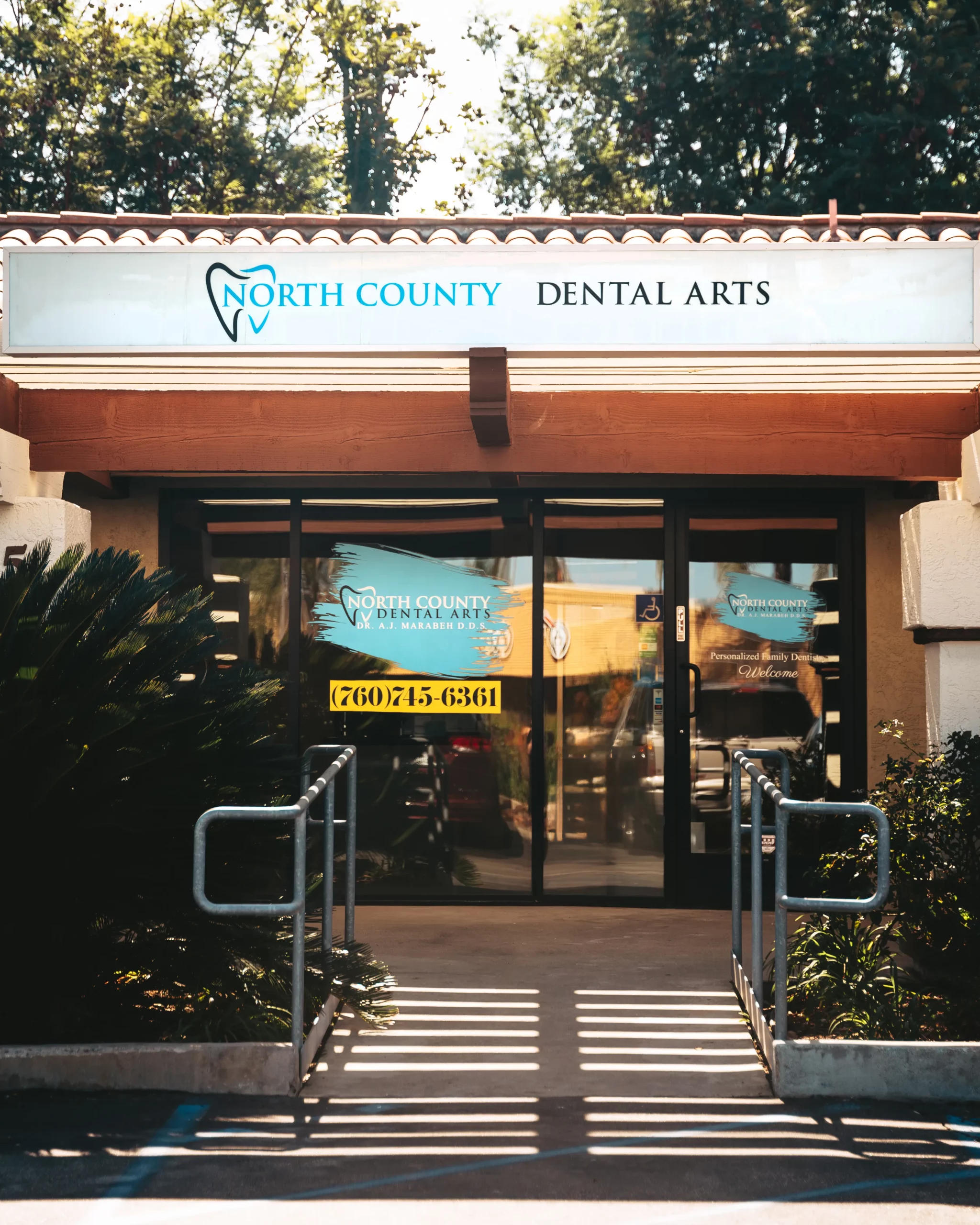 Exterior entrance of North County Dental Arts